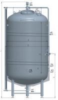 Tank de bière finie 10hlisolé, refroidi 0,5 bars